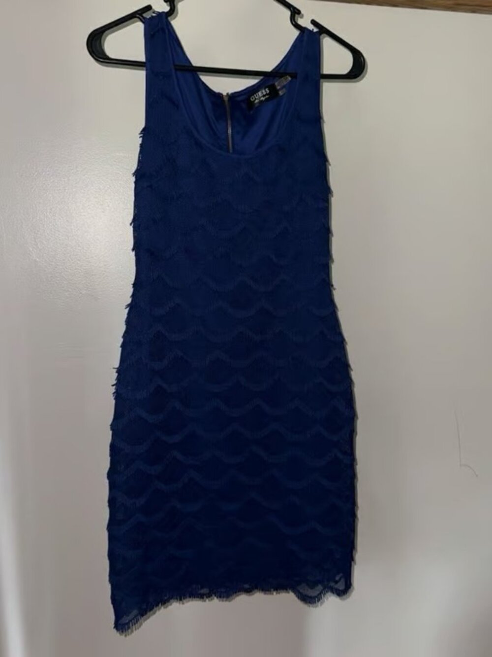 GUESS Dark Blue Lace Formal Homecoming Dress 4